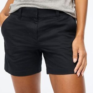 J. Crew Factory 5” Classic Chino Shorts Size 10 in Black | 100% Cotton | Women's
